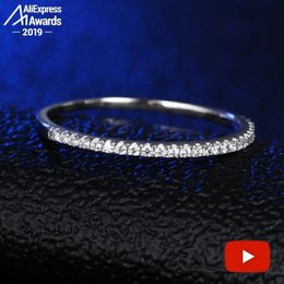 Round Cut NOT FAKE S925 Sterling Silver Ring SONA Diamond Halo Fine Ring Unique Style Love Wedding Engagement Y200321