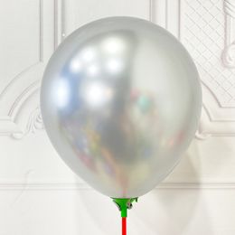 50pcs Metal Silver balloon 2.2g thickened latex balloon wedding wedding birthday party decoration balloon