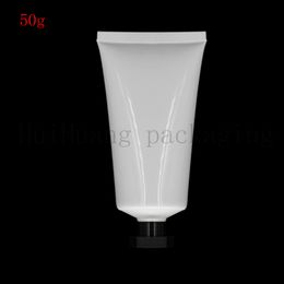 50pcs 50g Screw lid white Plastic Soft Tubes Empty Cosmetic Cream Emulsion Lotion Packaging Containers Packing Bottles