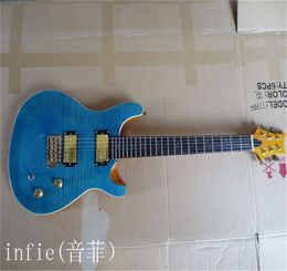 Wholesale and Retail New Arrival Custom 24 Electric Guitar Teal Blue guitar factory