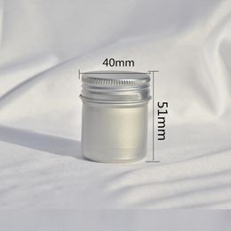 50g silver aluminum pot tin jar bottle for essence cream lip gel wax tea container skin care cosmetic packing