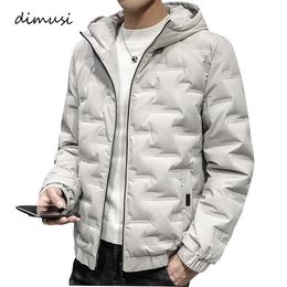 Winter Men's Jacket Fashion Light Down Warm Hooded Casual Outoutwear Thermal Slim Padded Coats Mens Clothing