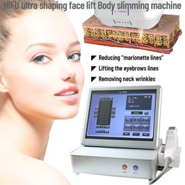 Newest hifu high intensity focused ultrasound machine face lifting body slimming 3D hifu machine free shipping