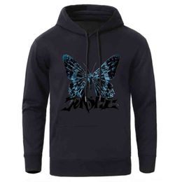 Lovely Butterfly Print Pullover Sweatshirts for Man Harajuku Autumn Hoodies Streetwear Male 2020 Fashion Hip Hop Tracksuit Hoody H1227