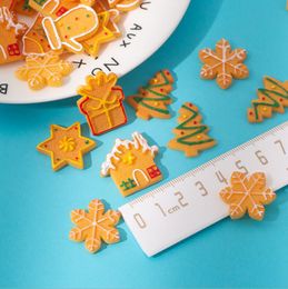 Resin accessories Craft Tools simulation food Christmas series biscuit DIY cream gutta percha mobile phone case decoration