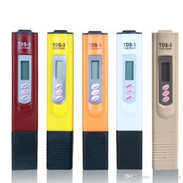 Digital TDS Meter Monitor Temp PPM Tester Pen LCD-mätare Stick Water Purity Monitors Mini Filter Hydroponic Testers TDS-3