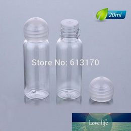 20ml Clear Screw Cap Bottles,Empty PET Shampoo Bottle Sphere Shape Lid Small Sample Vials Cosmetic Packing Container