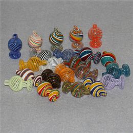 Glass Bubble Carb Cap UV Ball Caps For Bevelled Edge Smoking Quartz Banger Nails Water Dab Rigs