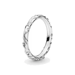 Fine jewelry Authentic 925 Sterling Silver Ring Fit Pandora Charm Regal Band Rings Fashion Engagement DIY Wedding Rings