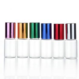 5ml Clear Glass Essential Oil Roller Bottles with Glass Roller Balls Aromatherapy Perfumes Lip Balms Roll On Bottles ZZC2942