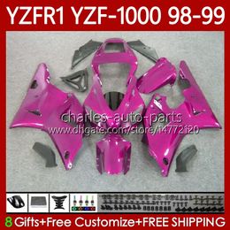 OEM Body Kit For YAMAHA YZF-1000 YZF-R1 YZF Glossy Rose 1000 CC R 1 1998 1999 2000 2001 Bodywork 82No.136 YZF R1 1000CC 98-01 YZF1000 YZFR1 98 99 00 01 Motorcycle Fairing