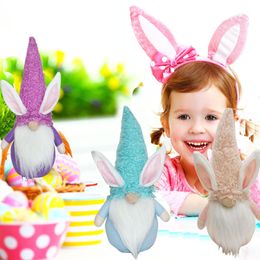 Cute Easter Decoration Smart Eyes easter bunny Layout Faceless doll easter gifts Festival theme Supplies T2I51689