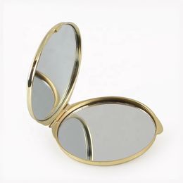 Best Price Double Sided Round Gold Folding Compact Makeup Mirror