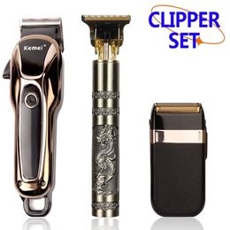 LCD Electric clipper set Trimmer USB Hair Clipper Rechargeable Shaver Beard Machine chargeable For Men Cut barber cutting m 220216