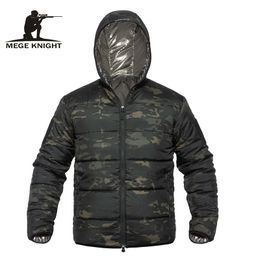 Mege Brand Winter Parka Men Military Camouflage Clothing Spring Warm Thermal Hooded Men's Winter Jacket Coat Light Weight 201126