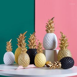 Decorative Objects & Figurines Yellow Party Deco Pineapple Modern Home Decoration For Living Room Cabinet Window Desktop Wedding Decoration1