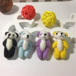 100pcs/lot Kawaii Small Joint Panda Bear Stuffed Plush Toys,Small Phone Pendant DIY Toy Panda Doll Baby Toy Panda Gifts