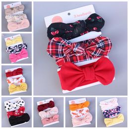 3pcs/lot Boutique Stripe Elastic Hairband Cute Bunny Ears Headband Baby Girls Headwear Hair Accessories Children Ornaments