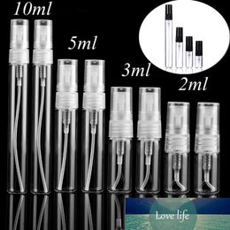 5pcs/pack 2ML 3ML 5ML 10ML Black Clear Mini Perfume Glass Bottle Empty Cosmetics Bottle Sample Test Tube Thin Glass Vials