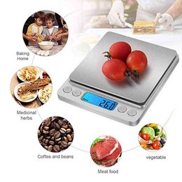 0.01g/0.1g Precision LCD Digital Scales 500g/3000g Mini Electronic Grams Weight Balance Scale for Tea Baking Weighing Scale 211221