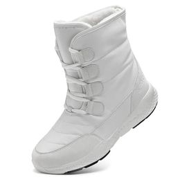 TUINANLE Women Boots Winter White Snow Boot Short Style Water-resistance Upper Non-slip Quality Plush Black Botas Mujer Invierno Y200915