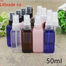 Free Shipping 50g/ml Clear Lucency Empty Plastic Quadrate Perfume Spray Bottles Cosmetic Water Parfume Pack Containersbest qualtity