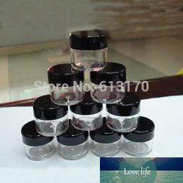 Cosmetic Container Cream Jar Mask With Black Travel 1/2oz 100pcs 15g 15ml Clear Cap Empty Refillable Free Shipping
