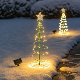 Christmas Decorations Star String Lights Solar Tree Toppers