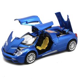 Diecast Collection Pagani Huayra Scale Model As Boys/Kids Metal Vehicle Toys Gift With Openable Doors and Pull Back Function LJ200930