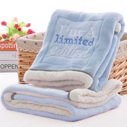 High Quality Baby Blanket Thermal Fleece Cobertor Infantil Swaddle Nap Receiving Stroller Wrap Newborn Baby Bedding Bebe Blanket 201111