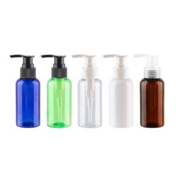 High Quality Plastic Lotion Pump Bottles For Shampoo Shower Gel Refillable Cosemtic With White Black Clear 75ml