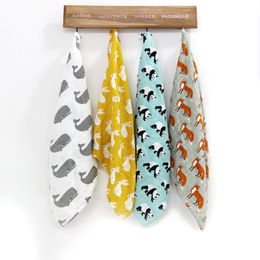 58x58cm Muslin cotton Baby robes Towels Scarf Swaddle bath Towel Newborns Handkerchief Bathing Feeding Face Washcloth Wipe