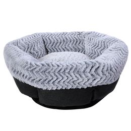 Deep Wall Round Dog Bed with Soft Fleece Cosy Cat Beds Pet House Sleeping Bag Self-Warming Kennel Basket for Small Medium Dogs 201126