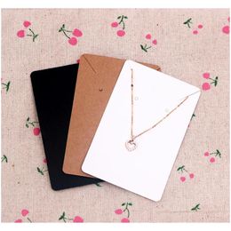 6x9Cm 100Pcs Lot Jewellery Display Card Price Tag Kraft Paper Earring Holder Necklace Cards Can Custom Logo Fqzx7