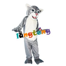 Mascot Costumes825 Grey Leopard Panther Cat Lynx Mascot Costumes Suit Adult Holiday Cartoon Character