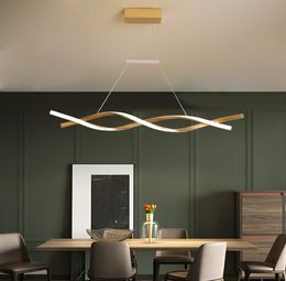 Modern Pendant Light for Kitchen Bar suspension lighting Aluminium Wave Avize Lustre Pendant Lamp for Dining room Office