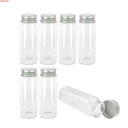 80ml 37x100x25mm Glass Bottle with Screw Aluminum Cap Small Vials Jars Seal Leak Proof Multifunction 24pcshigh qualtity