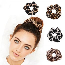 66+ INS Velvet Hair Scrunchies Mermaid Sequins Leopard Hair Stretchy Rainbow Hairbands Women Loop Holder Girls Hair Accessories