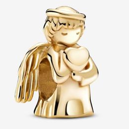 Authentischer Pandora-Charm „Engel der Liebe“ aus 14-karätigem Gold, passend für europäische Armbänder mit losen Perlen zur Herstellung von DIY-Schmuck 759143C00
