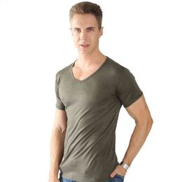 MRMT 2022 Brand New Summer Men's T-shirt V-collar Narrow Side Plus Short-sleeved T-shirt for Male Pullove Tops T-shirt G220223