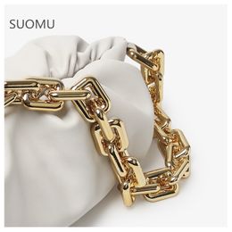 Gold Bronze metal color thick large big rectangle chain strap Acrylic Luxury handbag Belt Bag Accessories Hardware quality Q1107