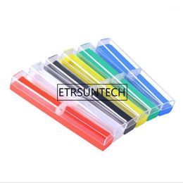Gift Wrap 200pcs/lot Colourful Crystal Transparent Plastic Pen Box Metal Pencil Case1