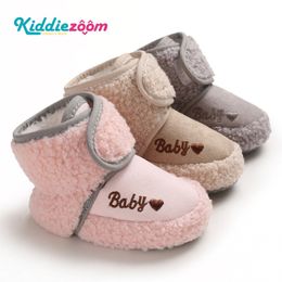 Baby Winter Erste Wanderer Schuhe für 0- BoyGirl Neugeborenen Kleinkind Schuh Weiche Sohle Warme Schnee Stiefel Infant Verdicken Schuhe LJ201104