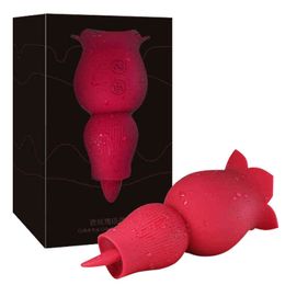 NXY Vibrators Tibe's Night with Roses Women Masturbate Jump Eggs Shake Suck Tongue Lick Yin Device Female Adult Sex Products 0209