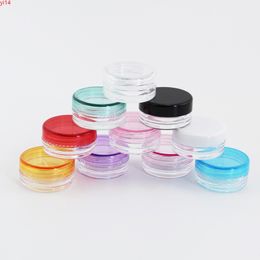 200pcs 2g Small Empty Cream Jar Cosmetic Container Sample Display Case Packaging Mini Plastic Bottle Tinhigh qualtity