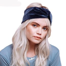 Elastic knotted Hair Band Solid Color Soft Headband Pressure Bezel Turban Hair Headdress Fashion Female Hair Accessories