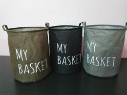Linen Type Cloth Buckets Dirty Clothes Arrangement Barrel Fabric Art Laundry Storage Basket Home Fold 40*50cm New Arrival 8 5yl N2