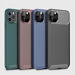 Beetle Mobile Shell Scrub Anti Fall Carbon Fiber Cell Phone Cases For Iphone 12 11 Pro Xr X Xs Max 7 8 6S Plus Samsung Note20 S20 S21 DHL