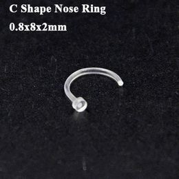 Bog- 1pc Bioplast Flexible Nose Lip Ring Labret Earring Eyebrow Ring Belly Ring Body Piercing Jewelry Q jllLgg