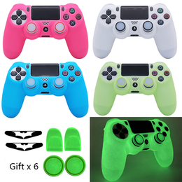 Glowing Soft Silicone Controle Case For PS4 Controller Games Accessories Gamepad Joystick Cover